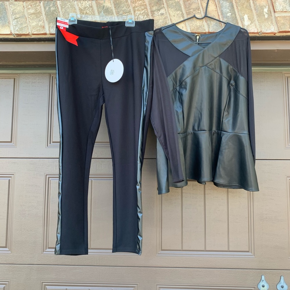 Ladies Ponte pants and top and shoes